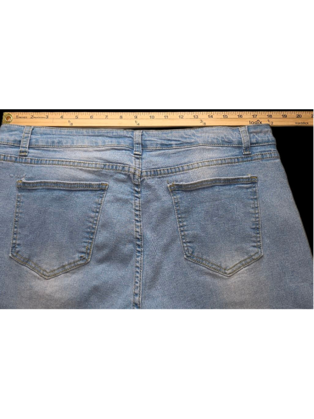 Boho Western Light Wash Denim JustFashionNow 2XL Floral Embroidered Jeans - Picture 10 of 11